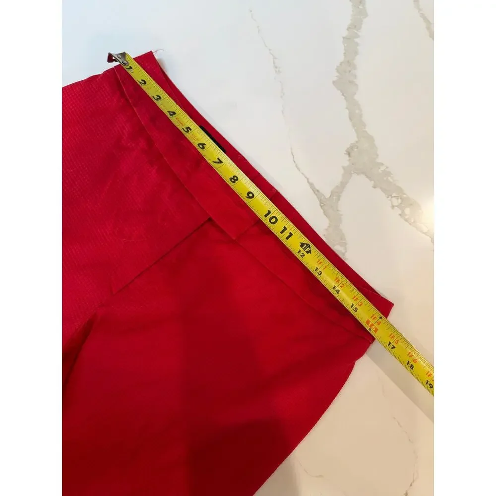 Escada stretch cotton straight leg pants Red Sz 40 US 10 old money designer